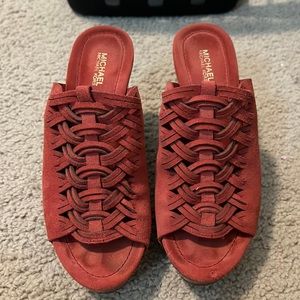 Michael Kors Wesley Suede Platform Mules